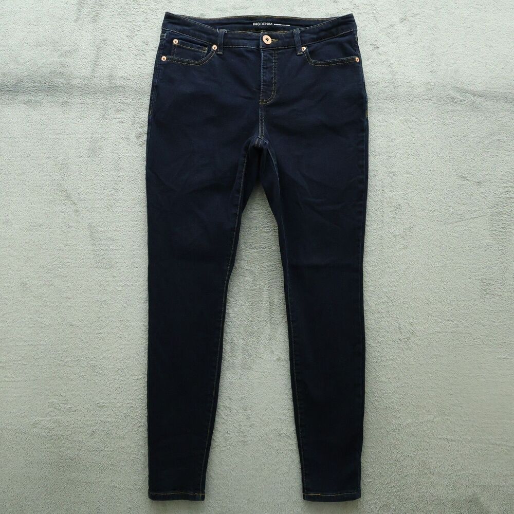 INC Jeans Womens Size 8/29 Blue Mid-Rise Madison Skinny Denim 29" Inseam Stretch